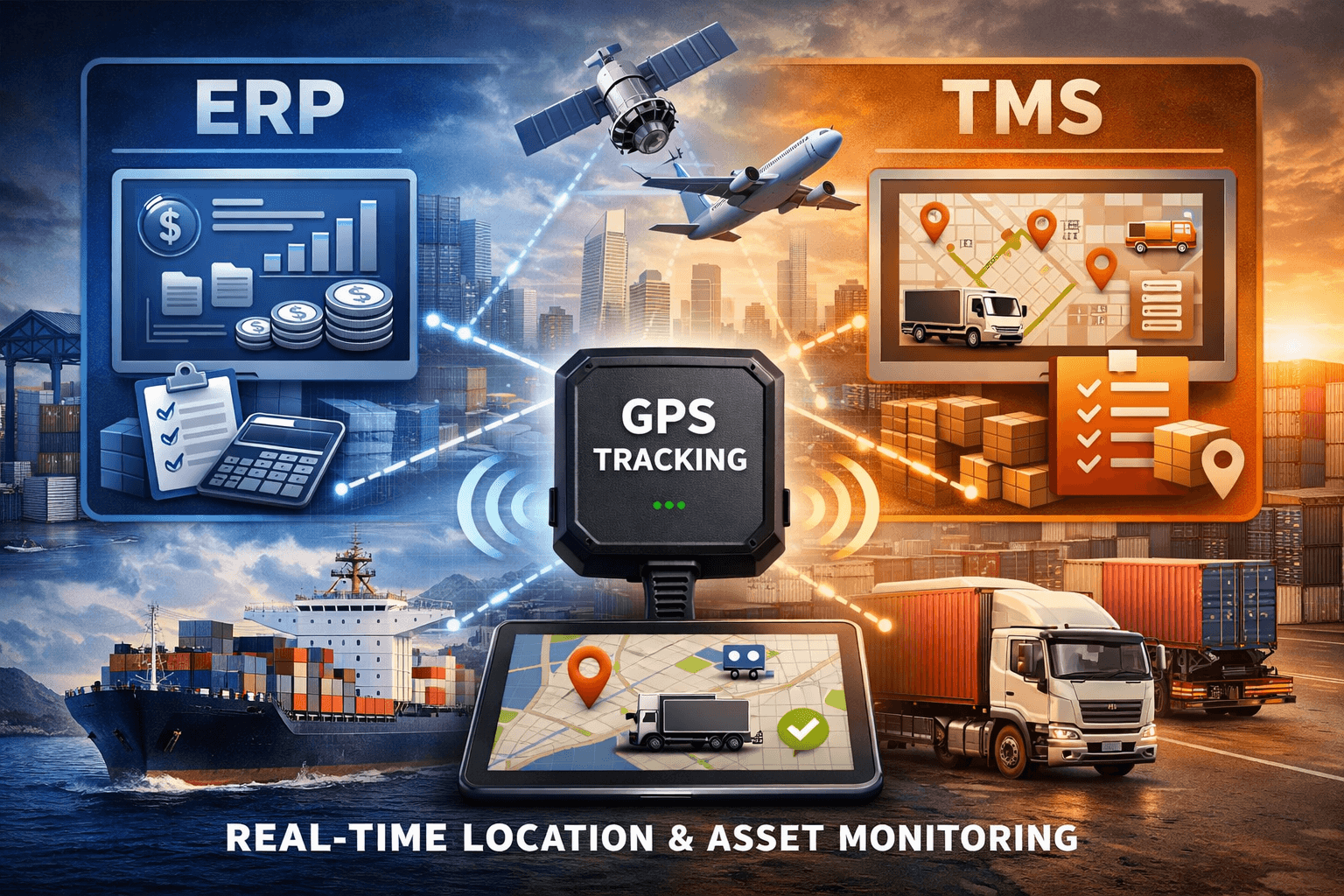 Software Freight Forwarding: Mengapa Sistem ERP & TMS Membutuhkan Real-Time Asset Visibility Layer?