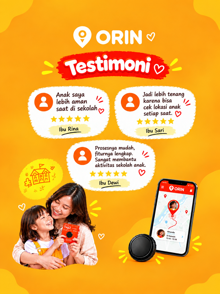 Testimoni Bunda Bersama ORIN Tag 2 - Pantau Lokasi Anak Jadi Tenang